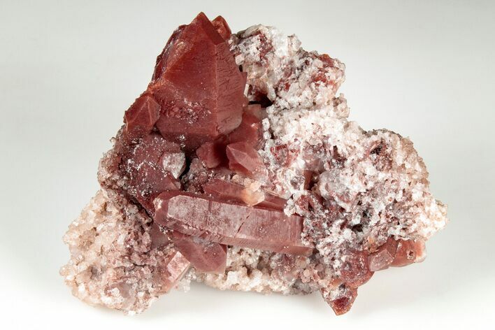 3.8" Natural Red Quartz Crystal Cluster - Morocco